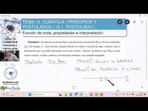 TEMA 13. CUÁNTICA | PRINCIPIOS Y POSTULADOS | 13.1. POSTULADO I: LA FUNCIÓN DE ONDA