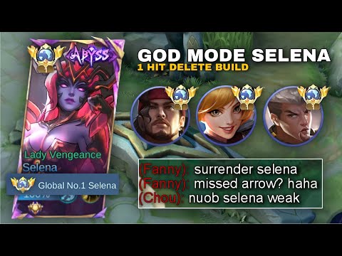 TOP GLOBAL SELENA vs TOP GLOBAL FANNY + CHOU (MUST WATCH) | SELENA 1 HIT BUILD + MVP GAMEPLAY - MLBB