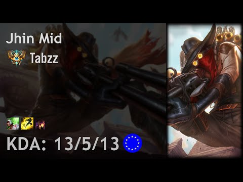 Jhin Mid vs Orianna - Tabzz - EUW Challenger Patch 6.18