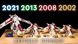 LEGO Star Wars Republic Gunship Comparison | 75309 vs. 75021 vs. 7676 vs. 7163