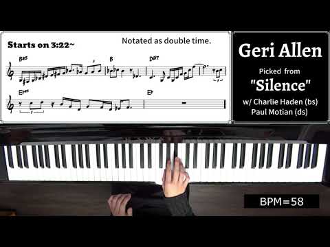 A Lick A Week! 25th Week: Geri Allen's Lick on "Silence"