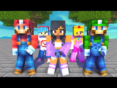 GASOLINA YAY! ARIGATO FIRST MEET APHMAU, MARIO, PRINCESS PEACH - MINECRAFT ANIMATION #shorts