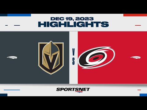 NHL Highlights | Golden Knights vs. Hurricanes - December 19, 2023