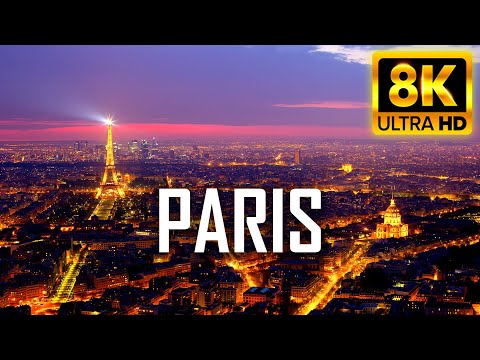 🇫🇷PARIS, FRANCE IN 8K UHD (60FPS)-Travel Tour, Relaxation film, Beautiful Places, Relaxing Music🎵