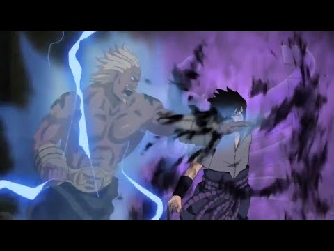 Sasuke angrily confronted Raikage and Gaara, Sasuke awakens Susanoo's dark powers, Sasuke vs 5 Kage