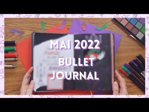BULLET JOURNAL | Mai 2022 pages noires | Thème Disney Sous l'Océan