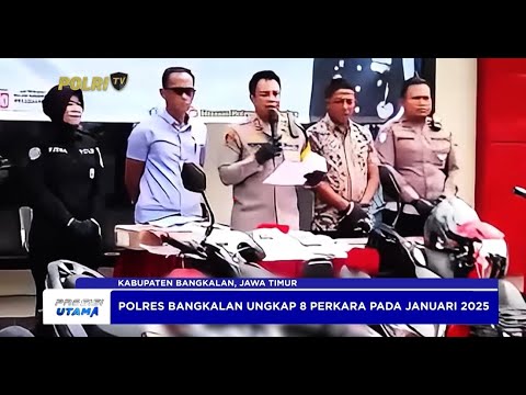 KONFERENSI PERS AKHIR JANUARI 2025 POLRES BANGKALAN