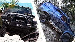 Toyota Hilux vs Jeep Wrangler, 4x4 offroad battle