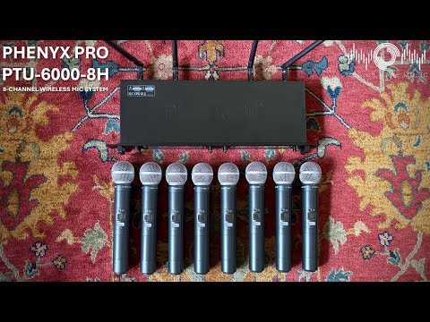 Phenyx Pro PTU-6000-8H 8 Channel Wireless Mic System Demo and Review