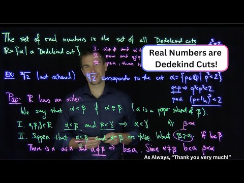 Real Numbers as the set of Dedekind Cuts