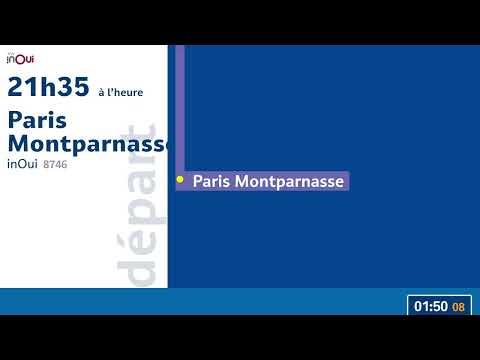 [SNCF] Annonce d'arrivée en gare du TGV InOui n°8746 à Rennes