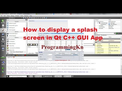 QT C GUI Tutorial 28 How to display a Splash Screen in Qt