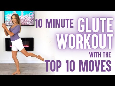 10 Minute Standing Glute Workout - The 10 Best Glute Exercises - No Equipment Needed