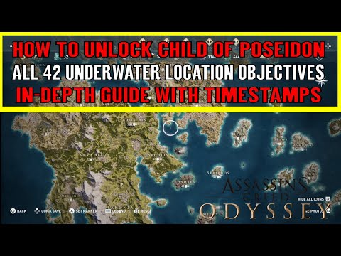 Assassin's Creed Odyssey All 42 Underwater Location Objectives - CHILD OF POSEIDON