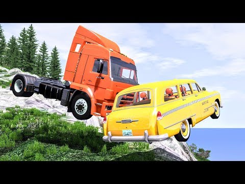 Realistic Cliff Drops #7 - BeamNG Drive Crashes | CrashBoomPunk