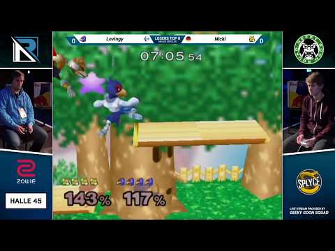 R6 - Levingy (Falco) Vs. Nicki (Fox) - Losers Top 8 - Melee