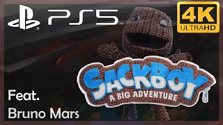 [4K] Sackboy : A Big Adventure / Playstation 5 Gameplay feat. Bruno Mars - Uptown Funk