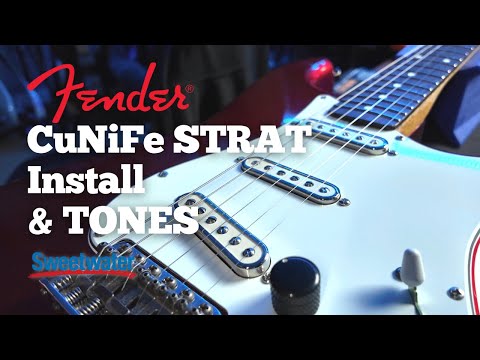 Fender CuNiFe Strat Pickups Install, Jam track and Tones Test