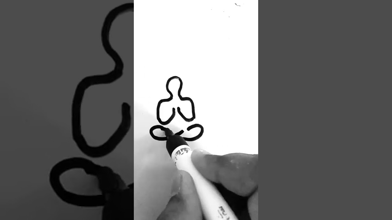 Meditation 🧘‍♂️ Pose Drawing #meditation  #ashortaday