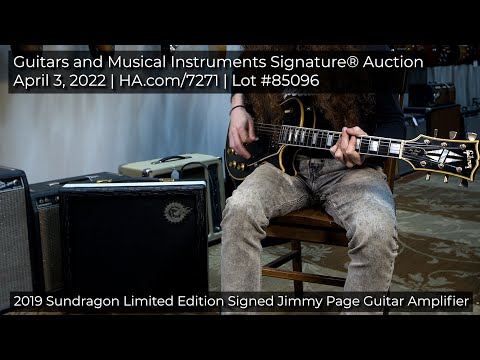 MINT CONDITION: 2019 Sundragon Limited Edition Signed Jimmy Page Guitar Amplifier in April 3 Auction