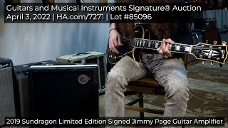 Video thumbnail for MINT CONDITION: 2019 Sundragon Limited Edition Signed Jimmy Page Guitar Amplifier in April 3 Auction by Heritage Auctions