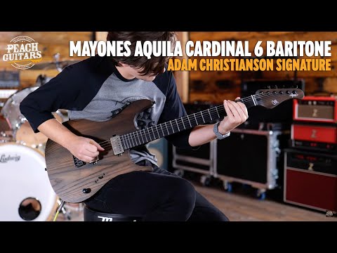 Mayones Aquila Cardinal 6 Adam Christianson Baritone Signature - Ebony - Antique Black image 11