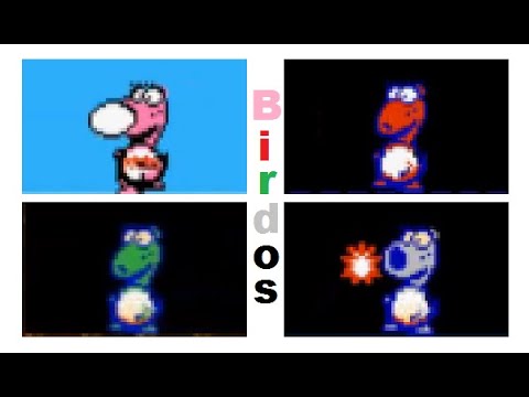 Super Mario Bros 2 (NES) - Birdos: Pink, Red, Green and Gray