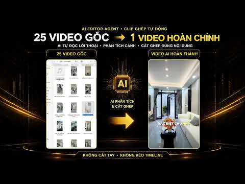 25 clip quay rời → một video liền mạch