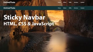 How to Create Sticky Navbar using HTML CSS and JavaScript