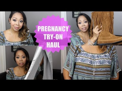 PREGNANCY TRY-ON HAUL & Giveaway! : JollyChic, Shoedazzle, Fabletics, H&M & F21 | MommyTipsByCole Video