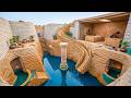 250 Days Building An Underground Cave House With Hot Spring Pool Twin Slides Using Primitive Tools
