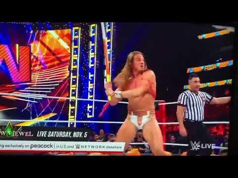 Matt riddle vs Otis trick or street fight raw:October 31st 2022