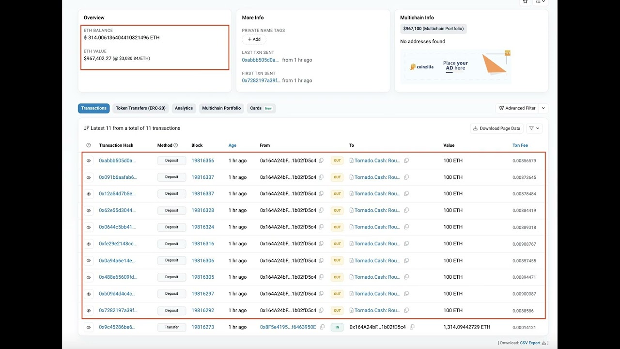 Kronos Research hacker starts laundering funds on Tornado Cash
