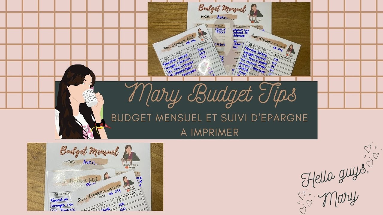 ENVELOPPE BUDGET - SUPPORT BUDGET MENSUEL ET SUIVI D'EPARGNE A IMPRIMER (Gratuit)