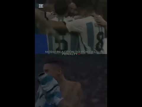 messi reaction to montiel penalty#shorts#messi