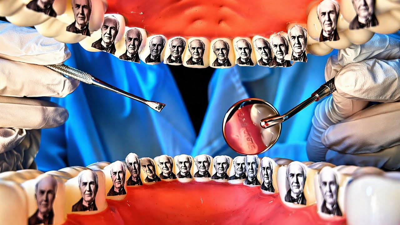 【ASMR】歯にトーマス・エジソンが付着したの？除去します！