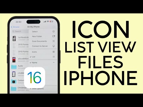 How to Change File Folder Display View to Icon or List on IPhone Files App 2023