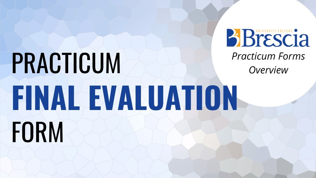 FInal Placement Evaluation Form