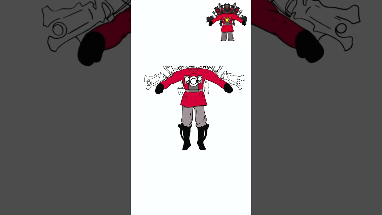 HOW TO DRAW TITAN UPGRADED SPEAKERMAN FROM SKIBIDI TOILET #shorts