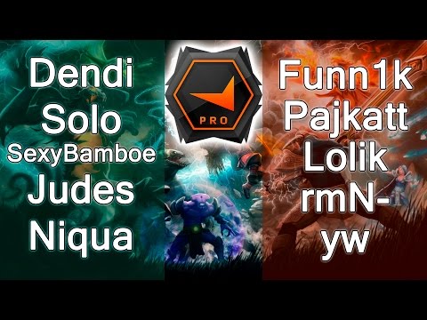 Dendi perfect Puck with Solo vs Funn1k and Pajkatt on FPL