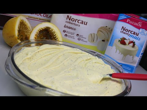 A MELHOR MOUSSE de MARACUJÁ do MUNDO - SERVE para RECHEIOS de BOLOS, TORTAS e DOCES.