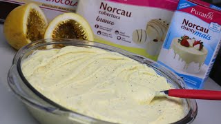 A MELHOR MOUSSE de MARACUJÁ do MUNDO - SERVE para RECHEIOS de BOLOS, TORTAS e DOCES.