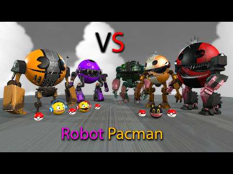 PACMAN VS ROBOT MONSTER PAC-MAN VS CARTOON CAT PAC MAN@AyotaTe