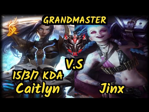 Freeze (CAITLYN) vs JINX - 15/3/7 KDA BOTTOM ADC GAMEPLAY - EUW Ranked GRANDMASTER