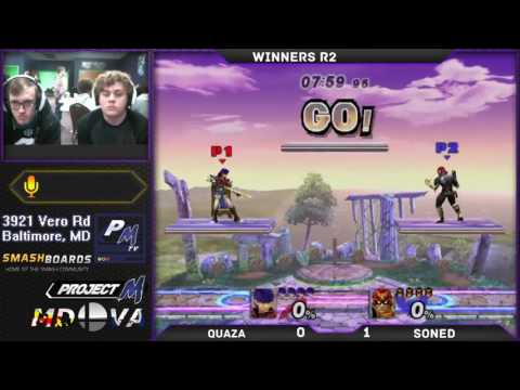 Project M @ Xanadu 12/05/16 Winners Bracket - Quaza (Ike) vs SonED (C. Falcon)