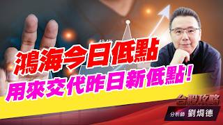 鴻海今日低點，用來交代昨日新低點！｜台股攻略｜劉烱德 (圖)