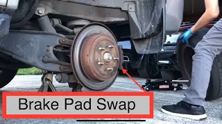 2001-2006 Acura MDX rear Brake pad replacement swap step by step tutorial diy