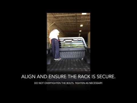 Magnum Truck Rack Installation with Plastic Rail to be cut away