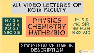 ✔Latest IIT-Jee/Neet Etoos Kota Video Lectures|Link in description|Google Drive Free Link|Download