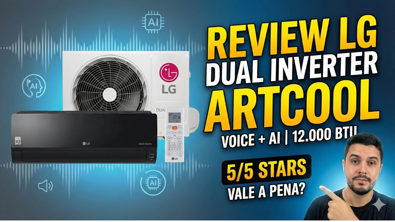 Miniatura da avaliação em vídeo de Ar-Condicionado LG Artcool Dual Inverter Voice 24.000 BTUs S3-Q24K2R1C